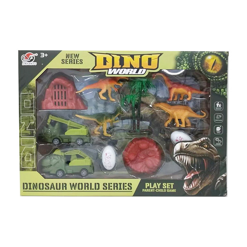 SET DINO CON VEHÍCULOS