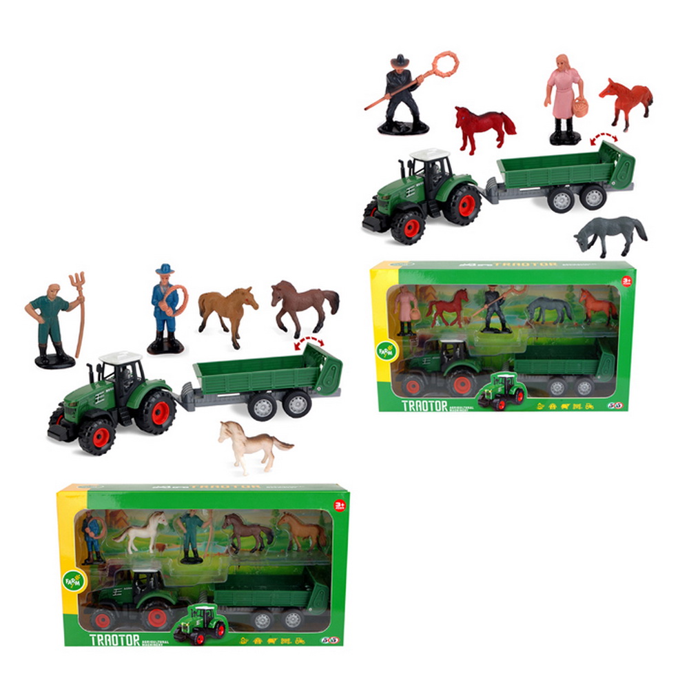 TRACTOR CON GRANJA Y ANIMALES