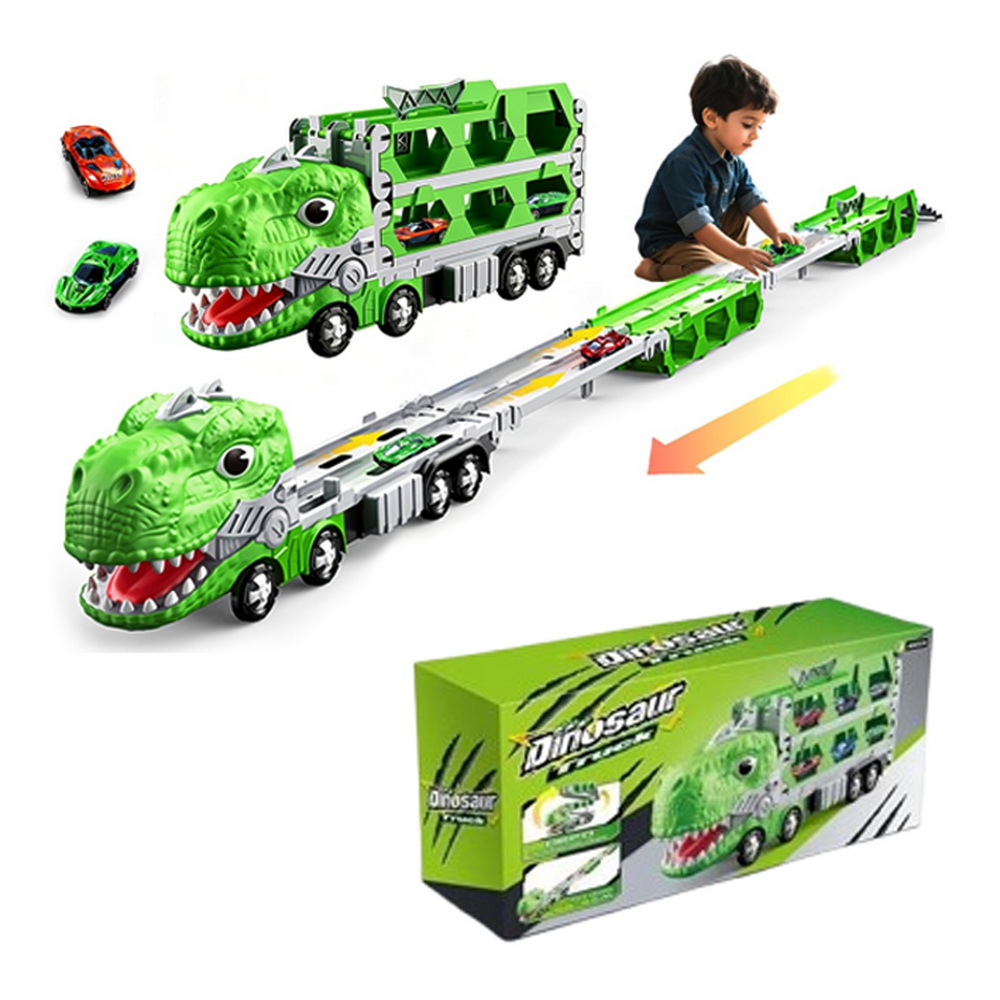 CAMION DINO PISTA Y TRANSPORTA AUTOS