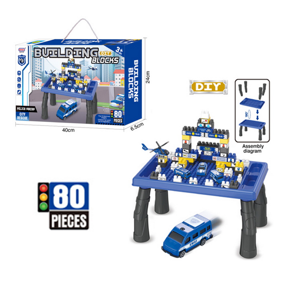 MESA CON BLOQUES POLICIA 80 PCS.