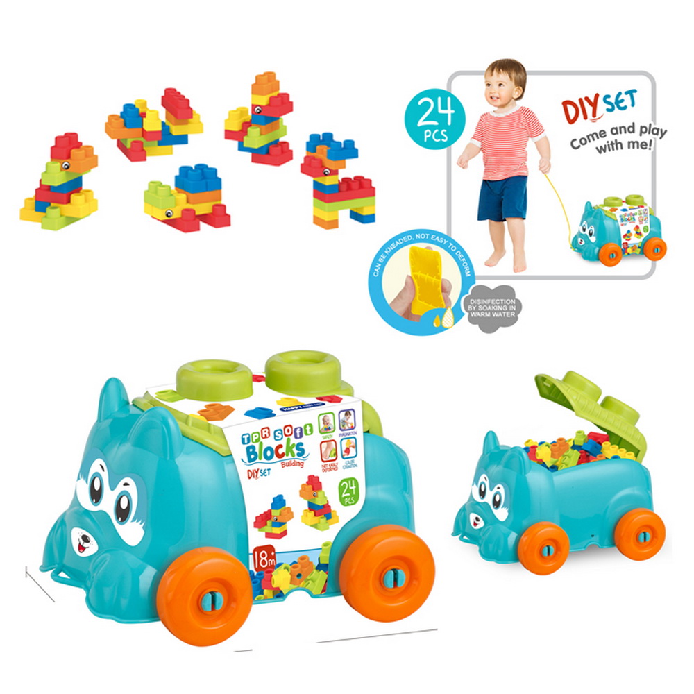 BLOQUES ANIMAL ARRASTRE 24 PCS. 