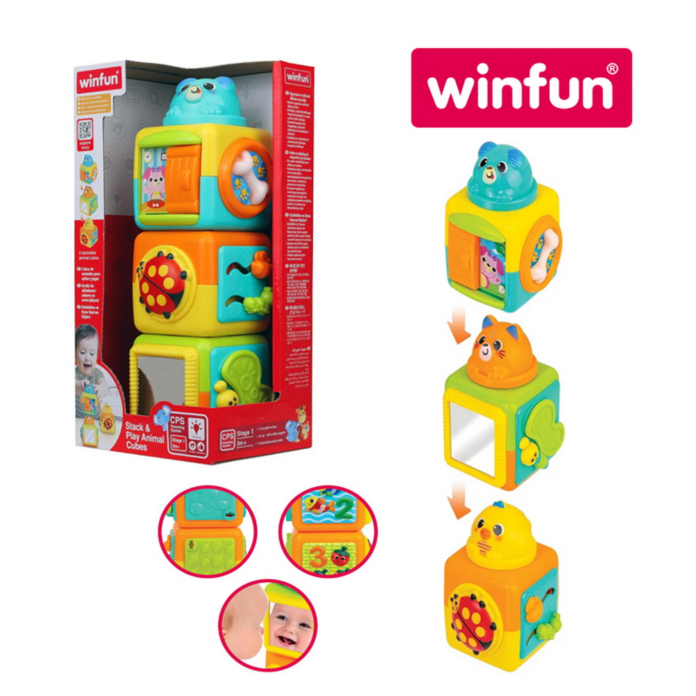 CUBO DE ANIMALES PARA APILAR Y JUGAR