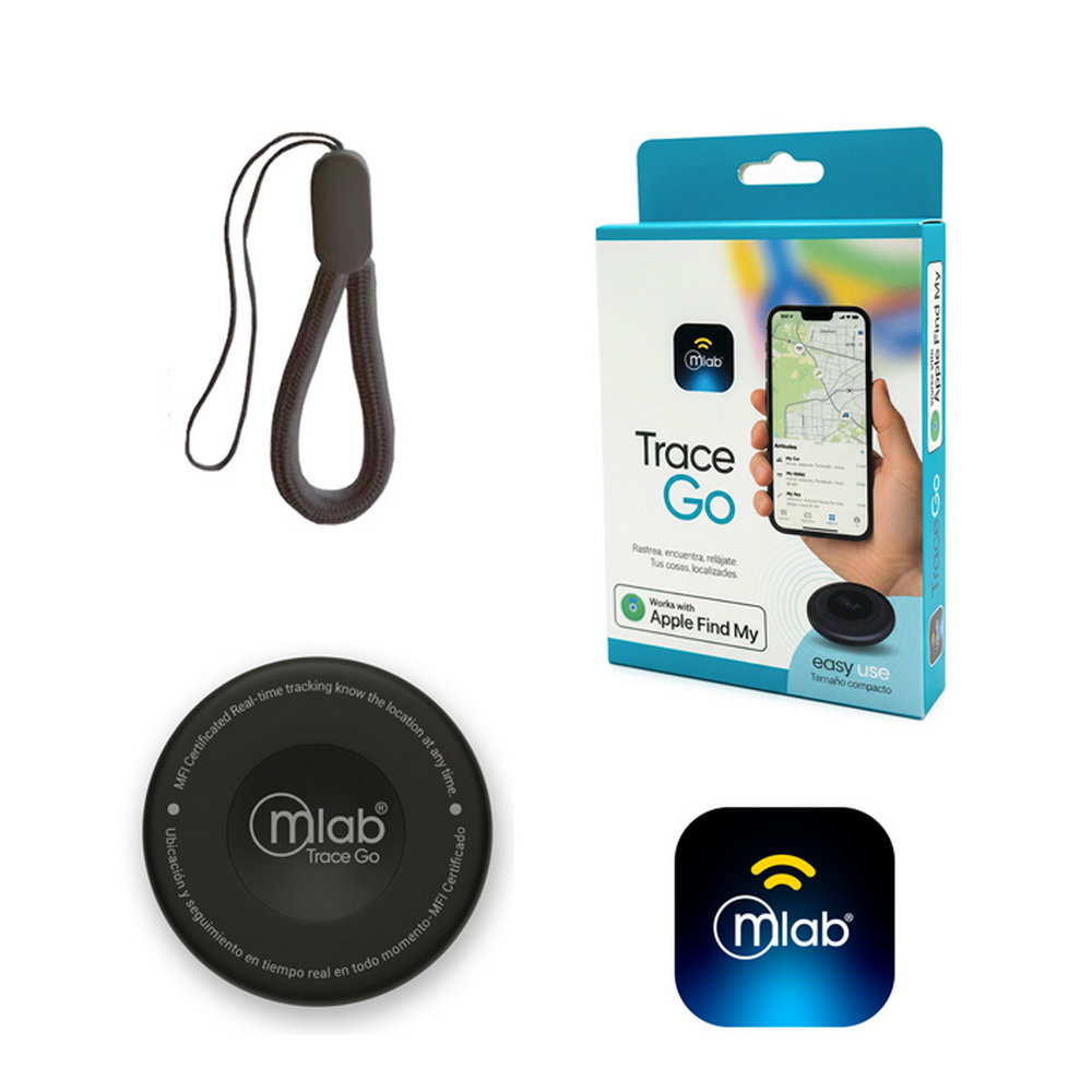 RASTREADOR TRACE GO FIND MY MFI SILICON CASE BLACK MLAB