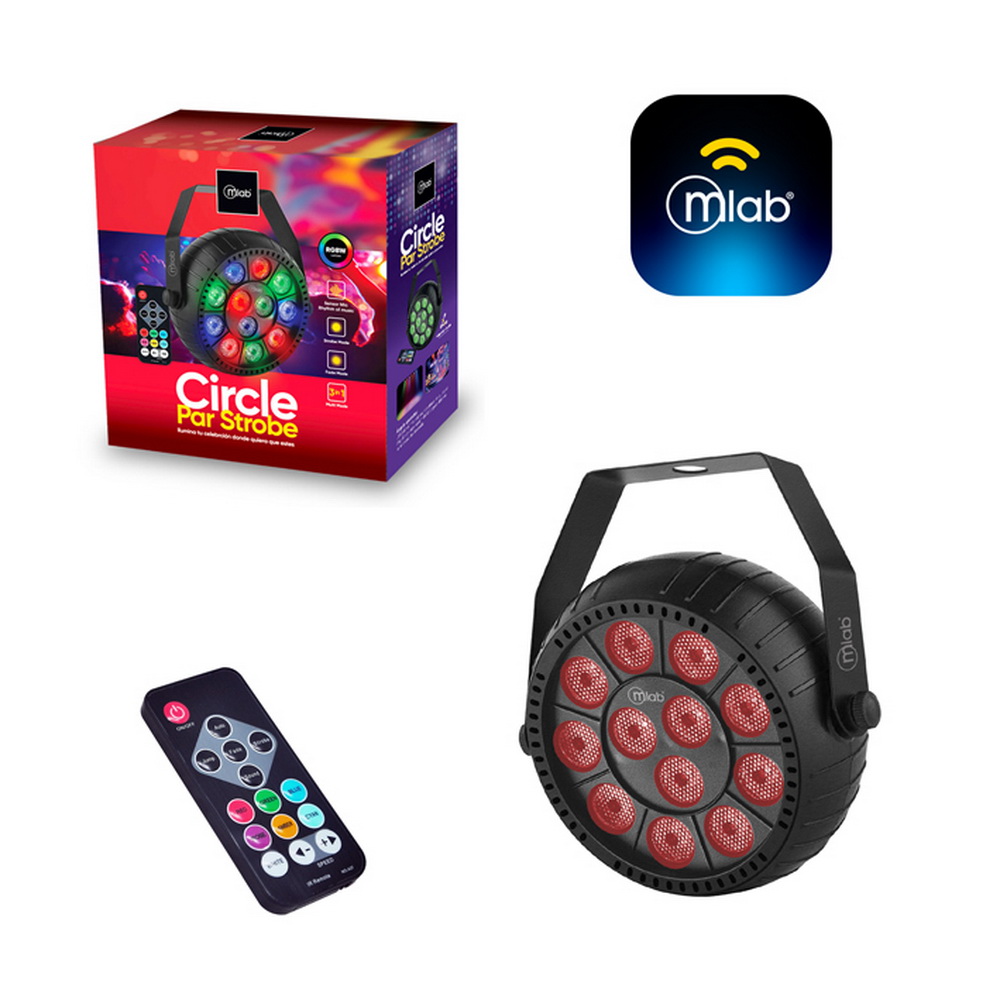LUZ FIESTA CIRCLE 12 LED PAR STROBE LIGHT MLAB
