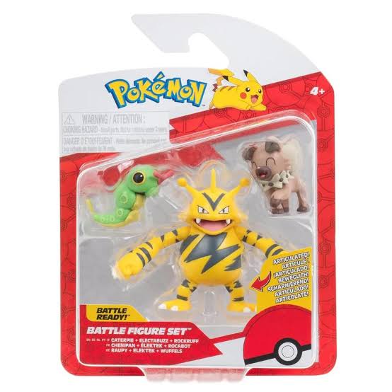 POKEMON CATERPIE-ROCKRUFF-ELECTABUZZ