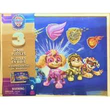 PAW PATROL MIGHTY 3 PUZZLES MADERA